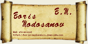 Boris Modošanov vizit kartica